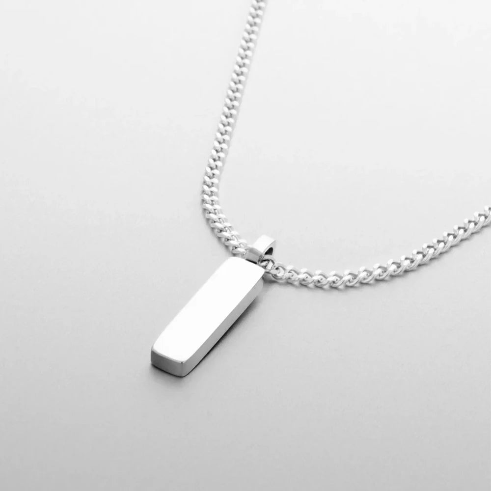 Emanco Minimal Pendant Necklace Stainless Steel Men'S Titanium Steel Chain Collarbone Chain Jewelry Wholesale Direct